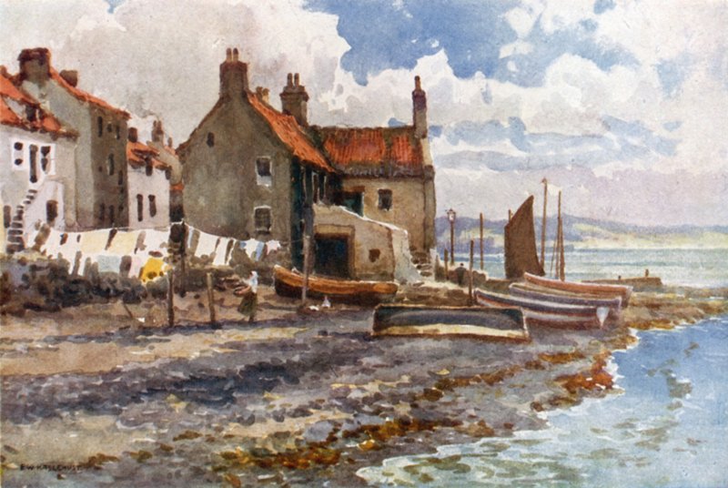 Buckhaven (färg litho) av Ernest William Haslehust