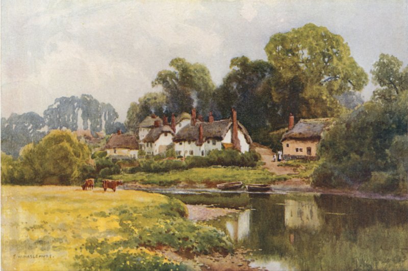 grevinnan Weir (färg litho) av Ernest William Haslehust