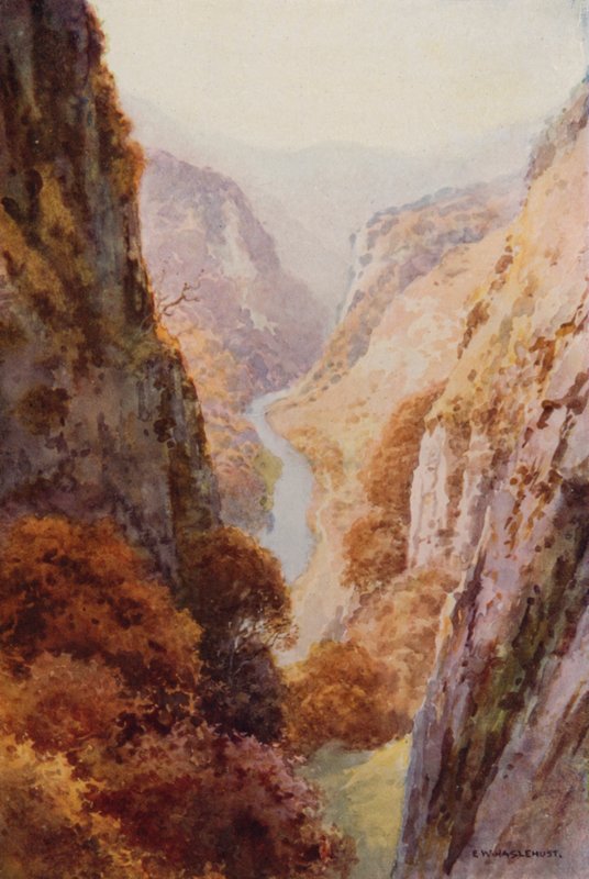 Dovedale (färg litho) av Ernest William Haslehust