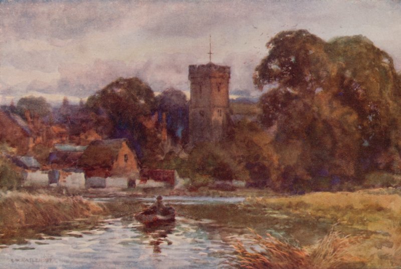 "Drunken Bidford" (litho i färg) av Ernest William Haslehust