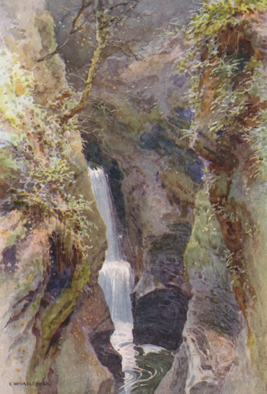 Lydford Gorge (färgmedlemmar) av Ernest William Haslehust