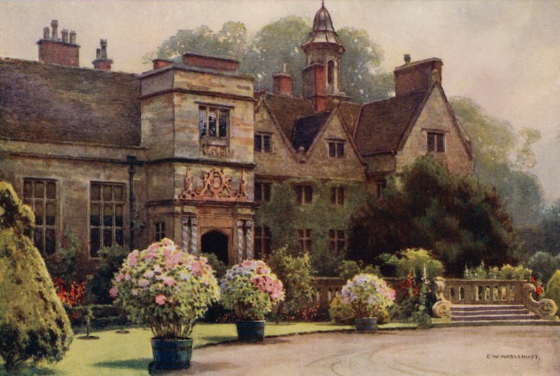 Rufford Abbey (litho i färg) av Ernest William Haslehust