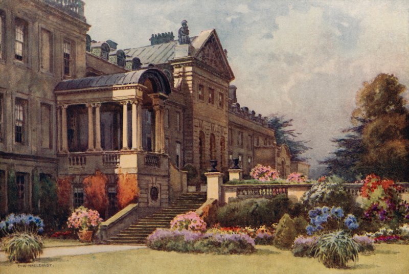 Welbeck Abbey (litho i färg) av Ernest William Haslehust