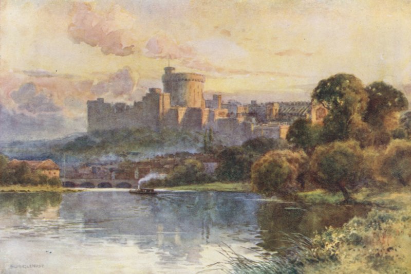 Windsor (färg litho) av Ernest William Haslehust