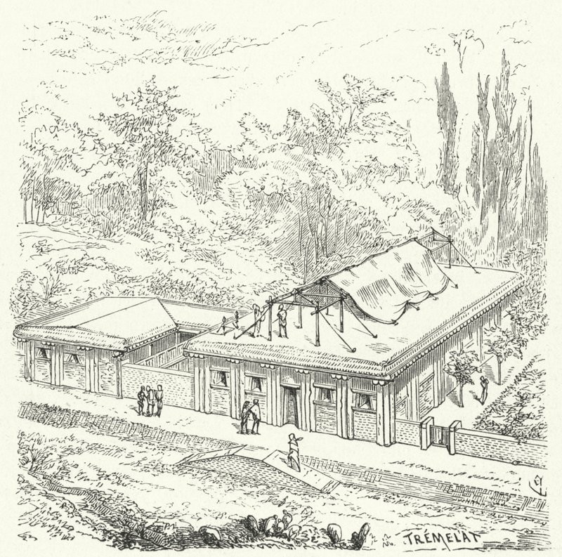 Forntida assyriska bostäder av Eugene Emmanuel after Viollet le Duc