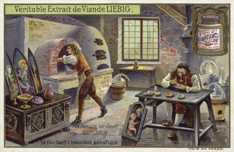 Målning på emalj, 1600-tal av European School