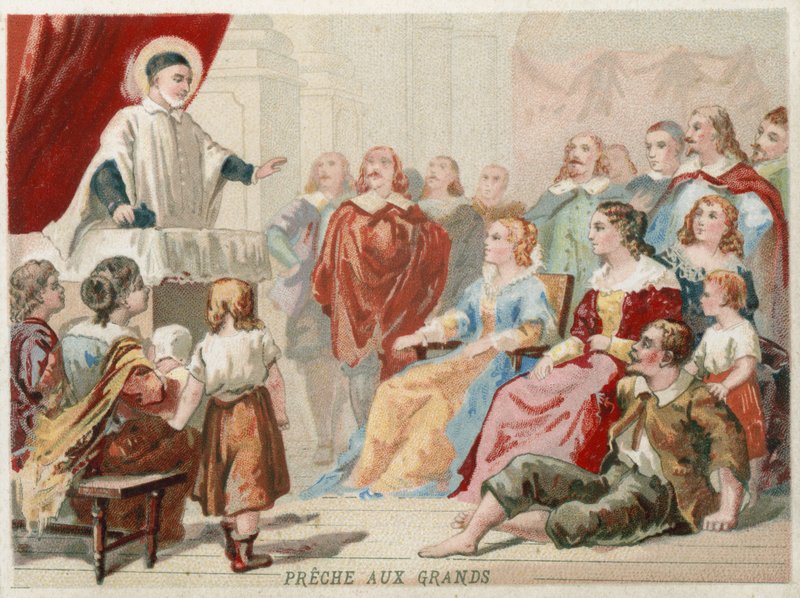 St Vincent de Paul predikar för de stora och de goda av European School