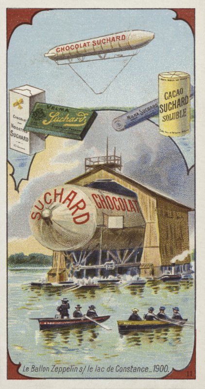 Luftskeppet Zeppelin på Bodensjön, 1900 av European School