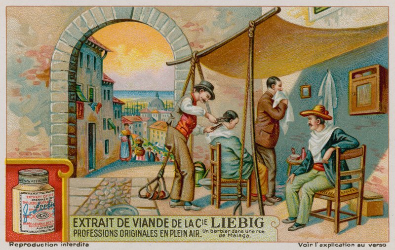 En frisör på gatan i Malaga av European School