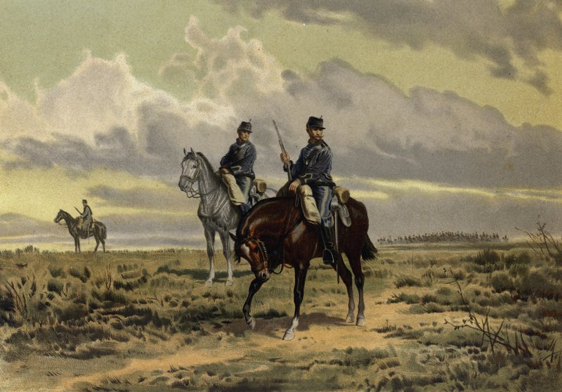A Cavalry Advance (chromolitho) av European School