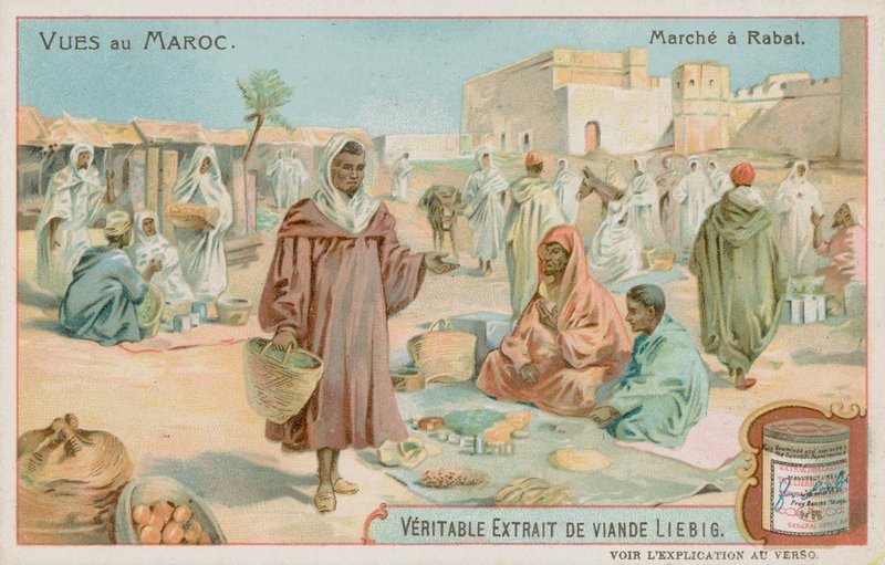 En marknad i Rabat av European School