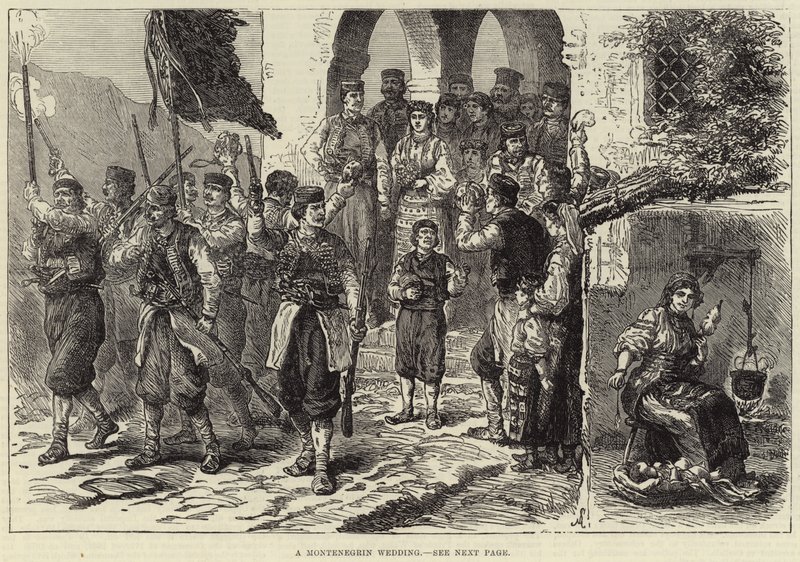 Ett montenegrinskt bröllop (gravyr) av European School