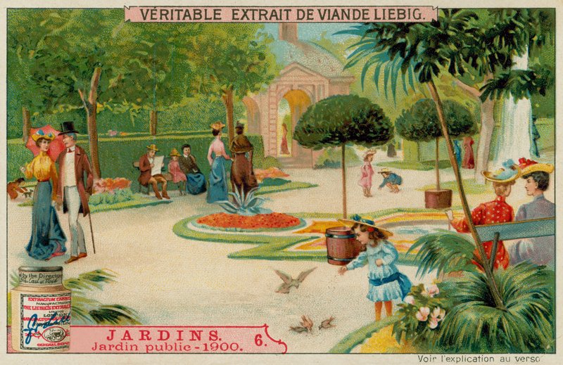 En offentlig trädgård från 1900-talet av European School