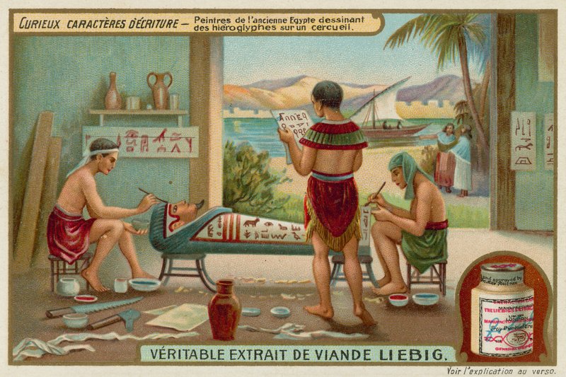 Forntida egyptiska hieroglyfer av European School