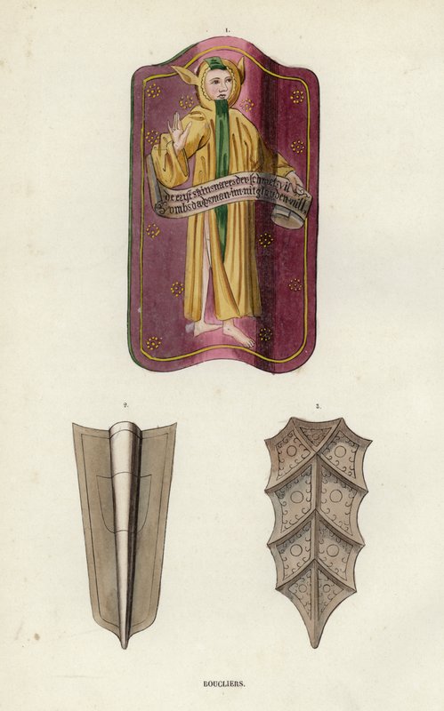 Boucliers (färgad gravyr) av European School