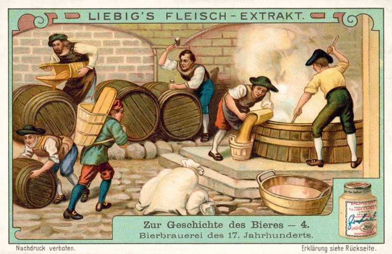 1600-talets bryggeri (chromolitho) av European School
