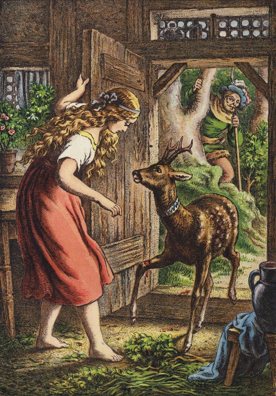 Bror och syster (färg litho) av European School