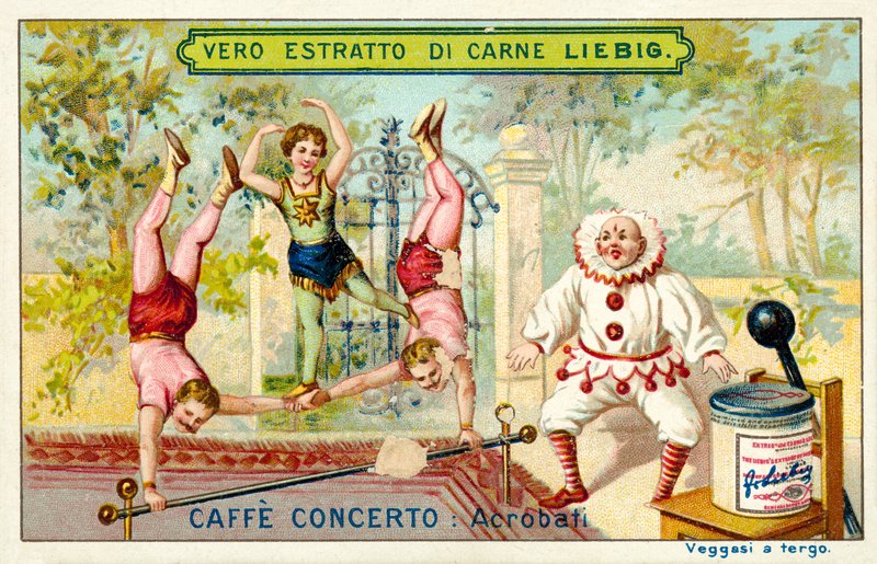 Café-konsert: akrobater (chromolitho) av European School