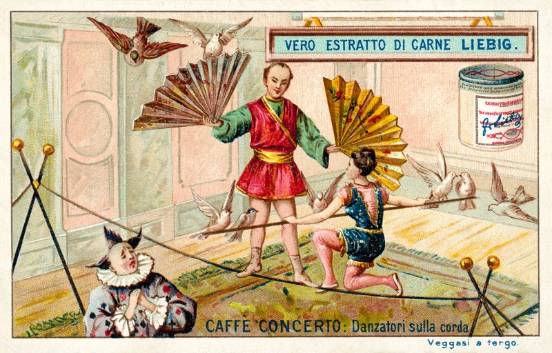 Caffe-konsert: lindansare (chromolitho) av European School