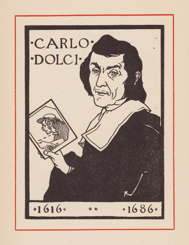Carlo Dolci, italiensk barockkonstnär (litografi) av European School