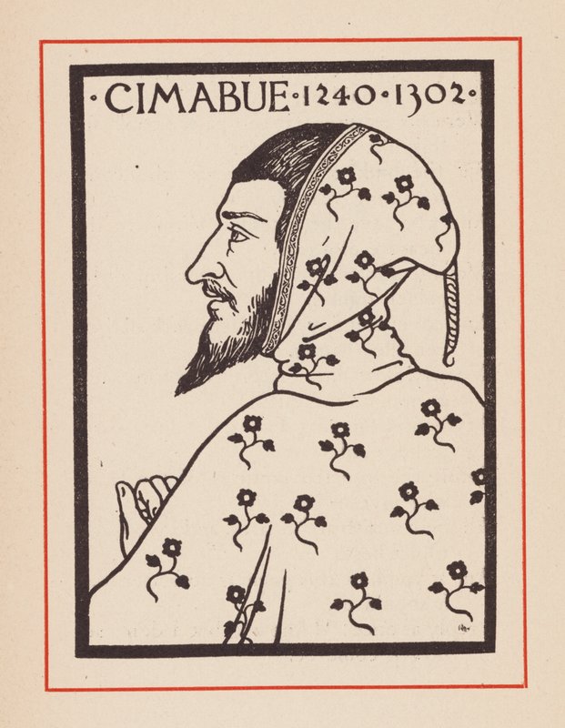 Cimabue, italiensk medeltidskonstnär (lito) av European School