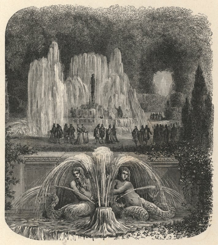 Versailles vatten (gravyr) av European School
