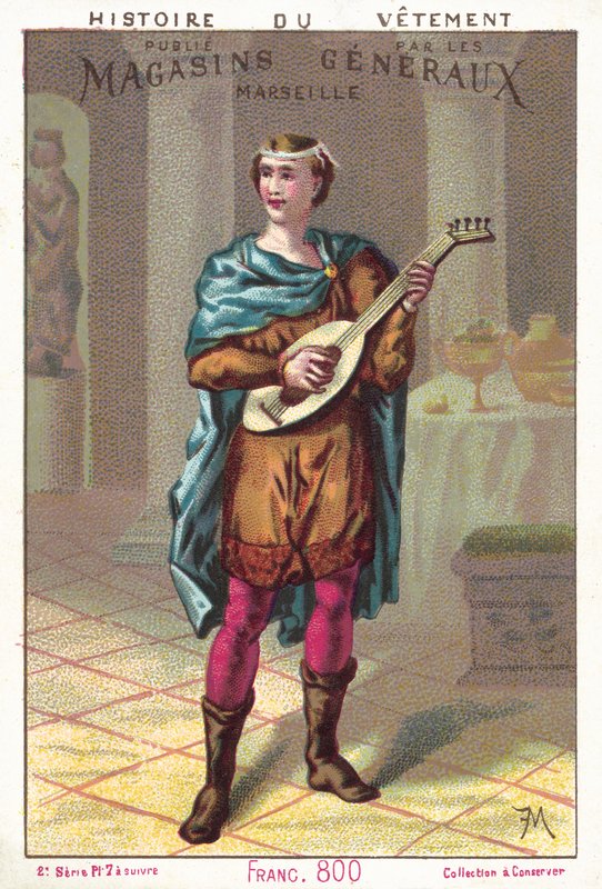 Frank, c 800 AD (färg litho) av European School