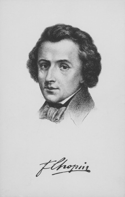 Frederic Chopin (litho) av European School
