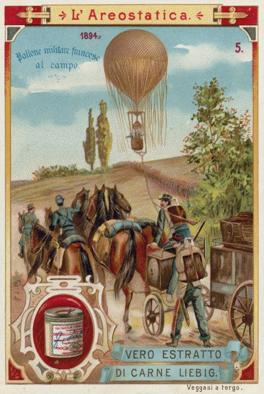 Fransk militärballong på fältet, 1894 av European School