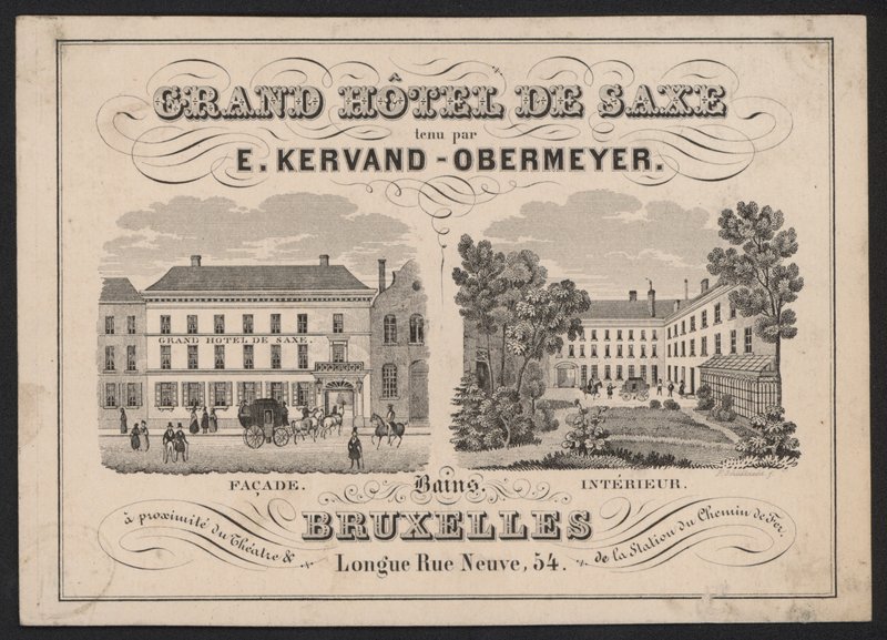 Grand Hotel De Saxe, E Kervand-Obermeyer, Bryssel av European School
