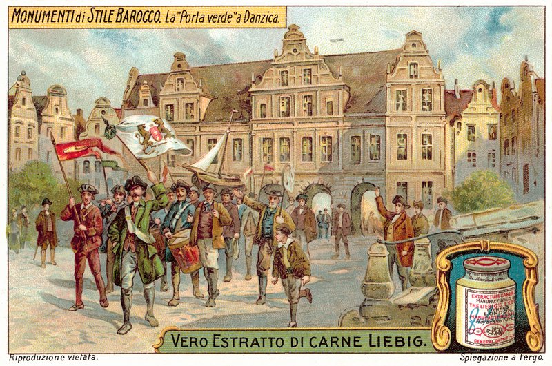 Green Gate, Danzig (chromolitho) av European School