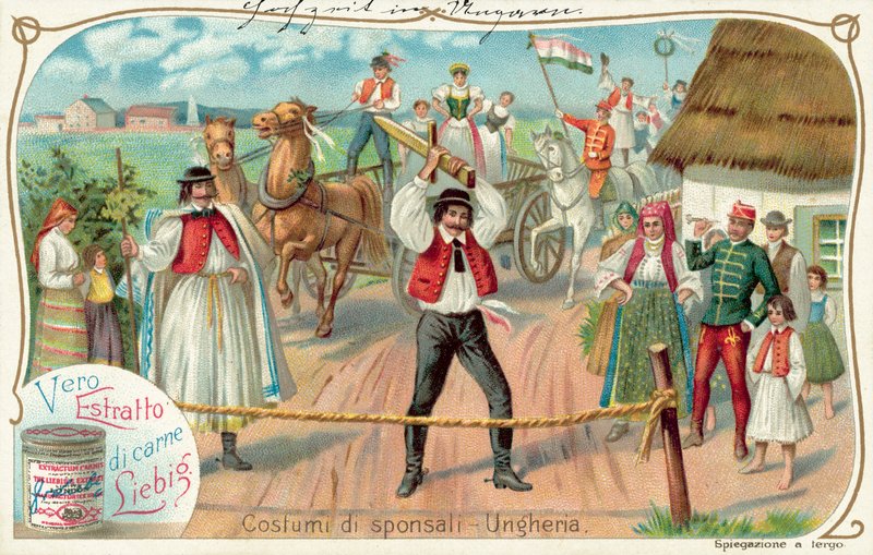 Ungerskt bröllop (chromolitho) av European School