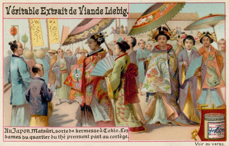 Japanska kvinnor på Matsuri av European School
