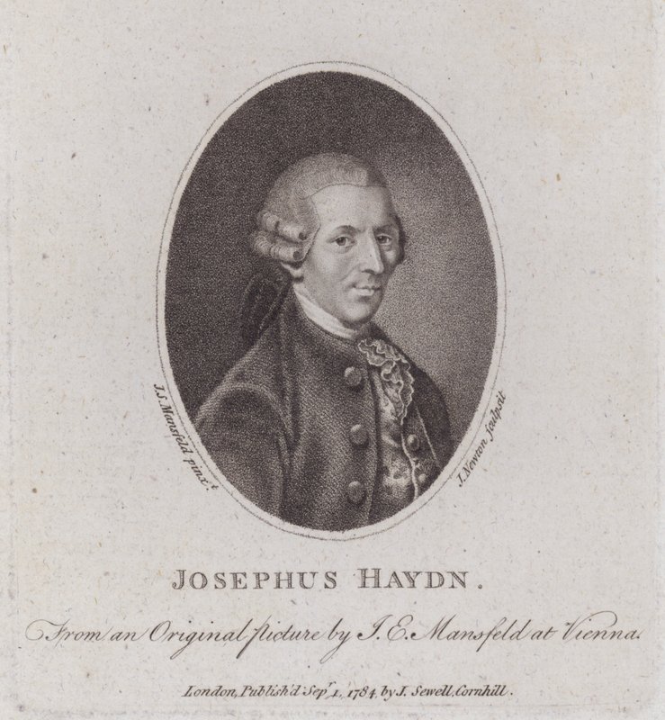 Joseph Haydn, österrikisk kompositör (gravyr) av European School