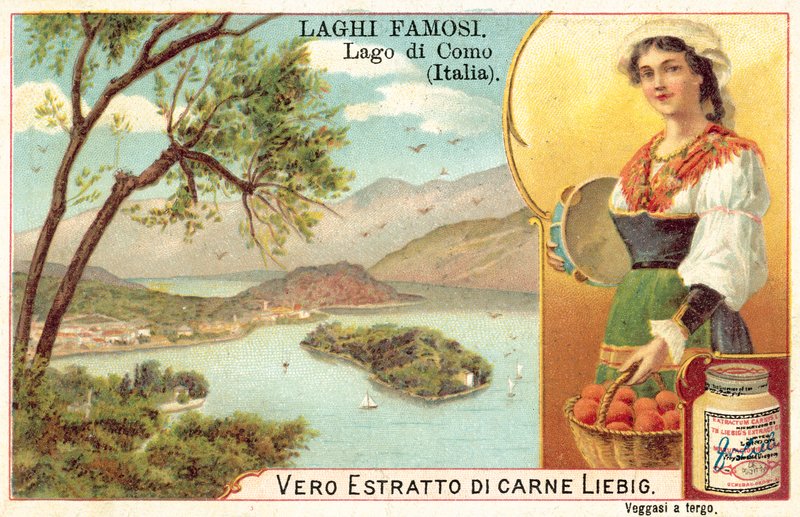Comosjön, Italien (chromolitho) av European School