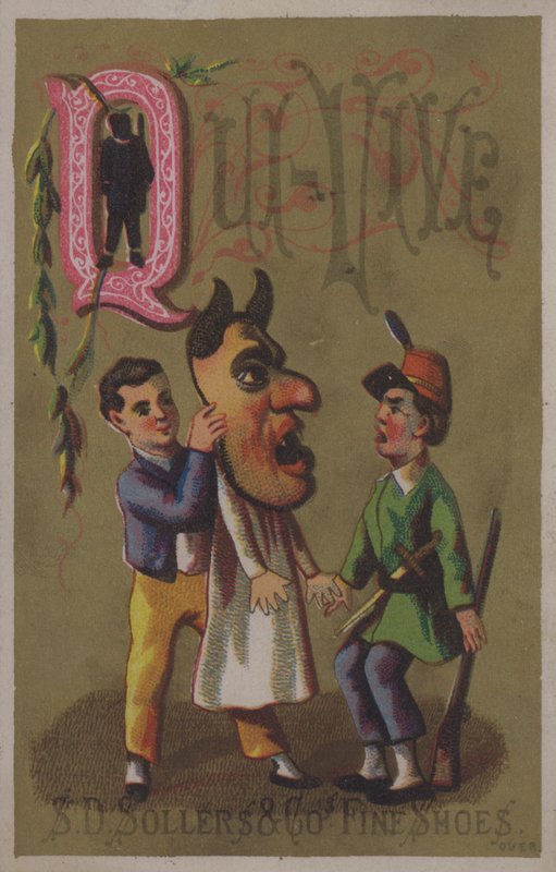 Bokstaven Q, Qui-Vive (färg litho) av European School