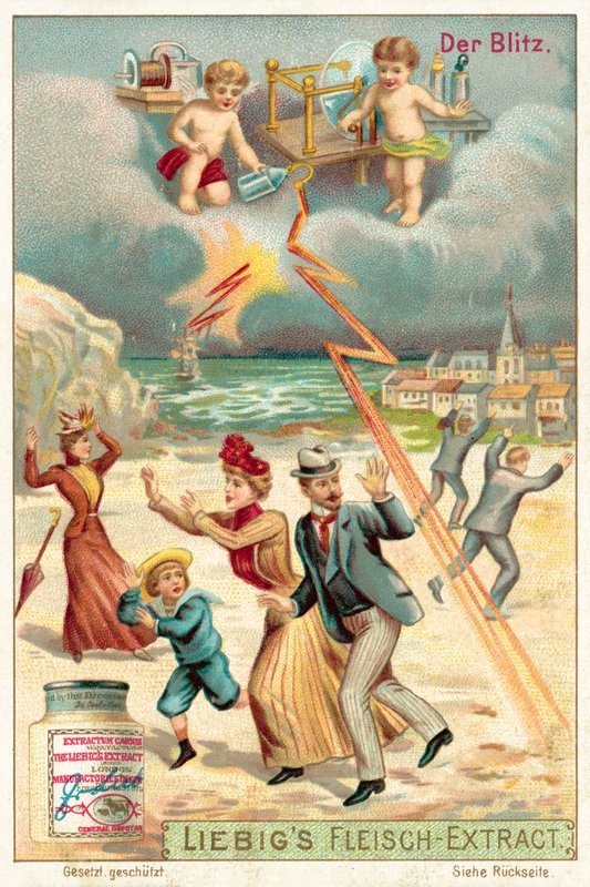 Blixt (chromolitho) av European School