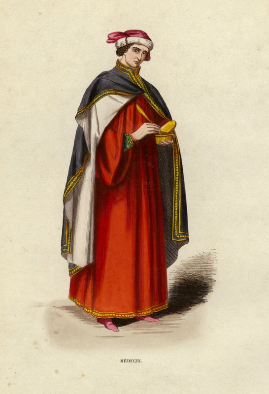 Medecin (färgad gravyr) av European School