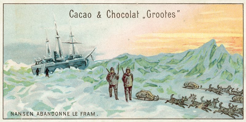 Nansen överger Fram (chromolitho) av European School