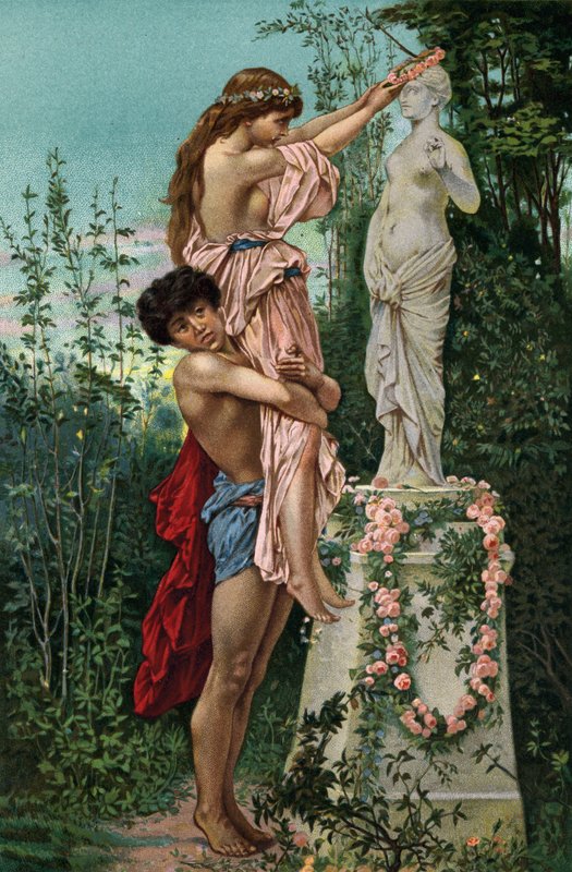 Offer till Venus (chromolitho) av European School