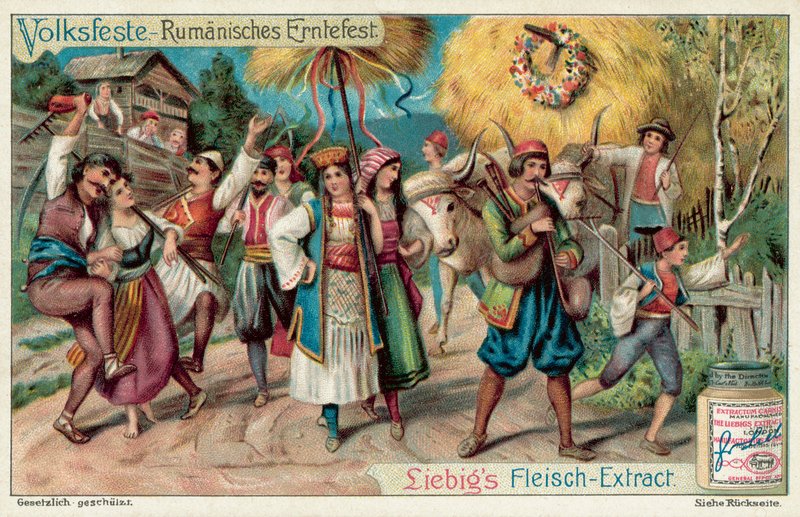 Pingstfirande i Rumänien (chromolitho) av European School