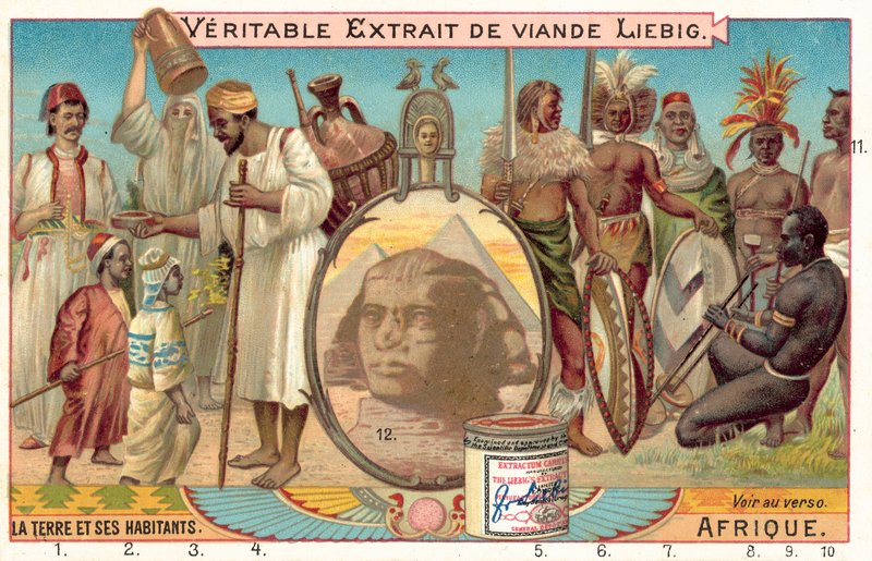 Afrikas folk (chromolitho) av European School