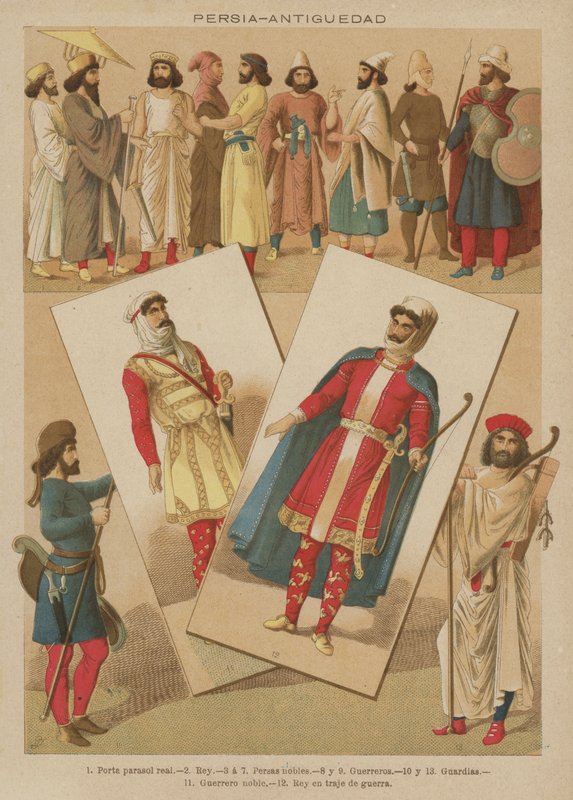 Persien, Antiguedad (färg litho) av European School