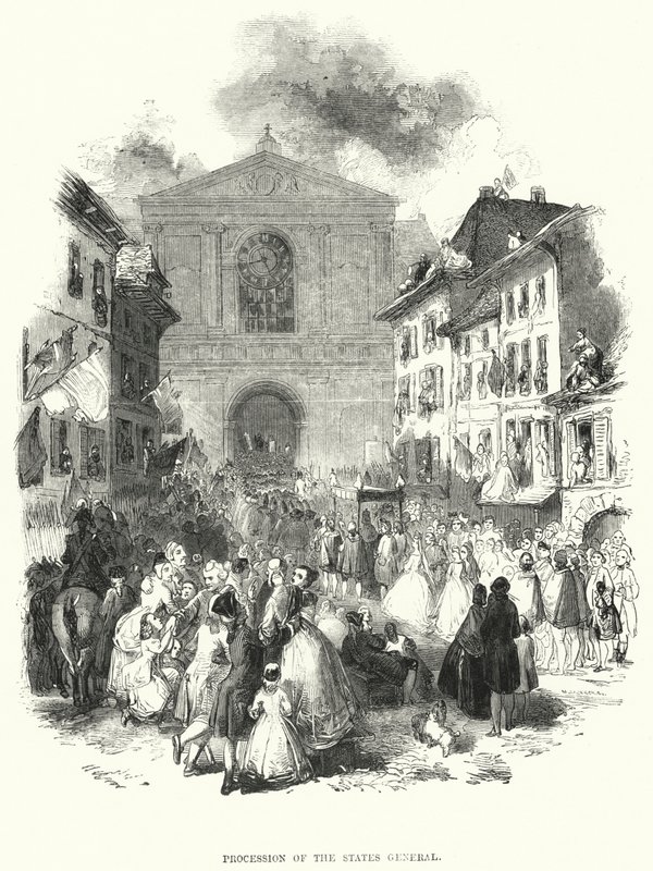 Generalstaternas procession (gravyr) av European School