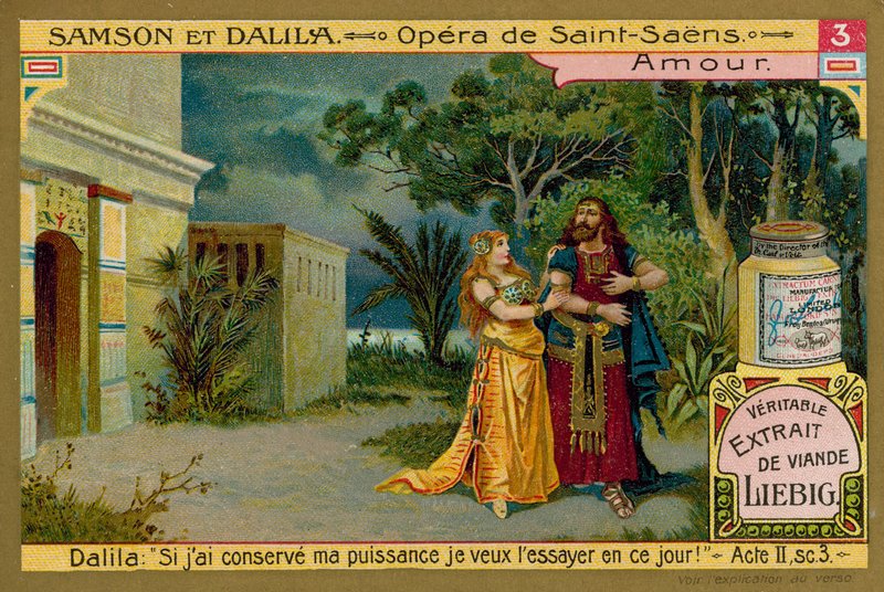 Samson och Dalila går i trädgården av European School