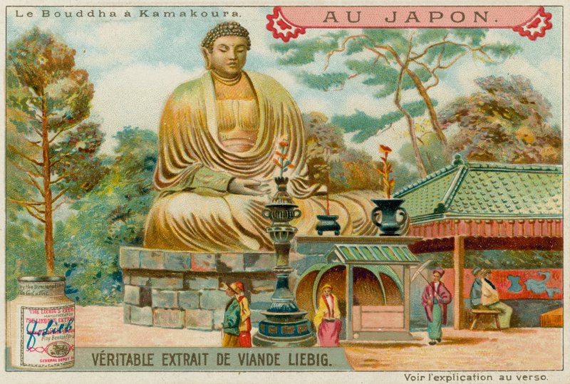 Staty av Buddha i Kamakura av European School