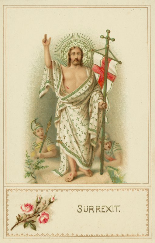 Surrexit (Kristus är uppstånden) (chromolitho) av European School