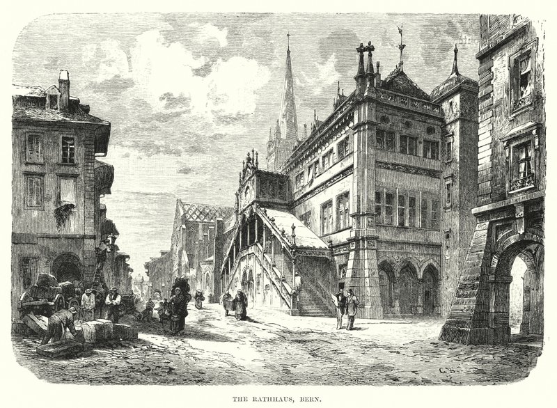 The Rathhaus, Bern (gravyr) av European School