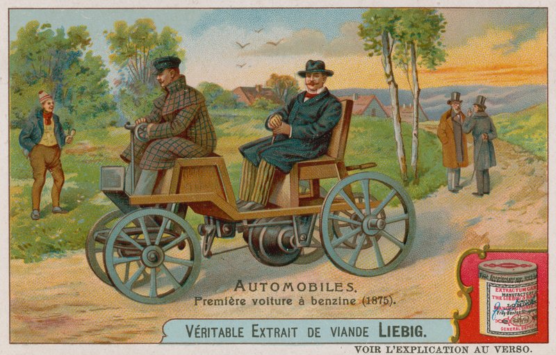 Den första bensinbilen, 1875 av European School