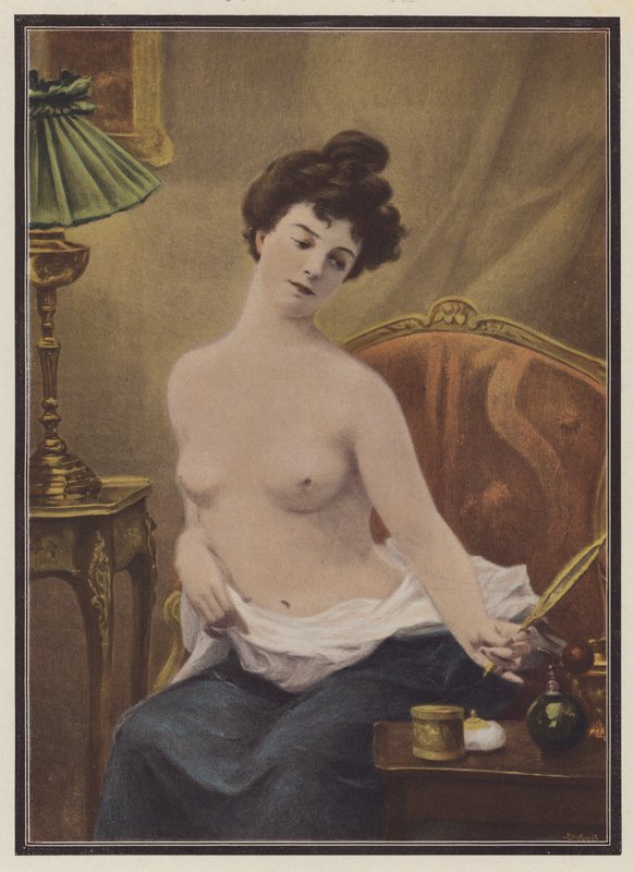 Flirten (färg litho) av European School